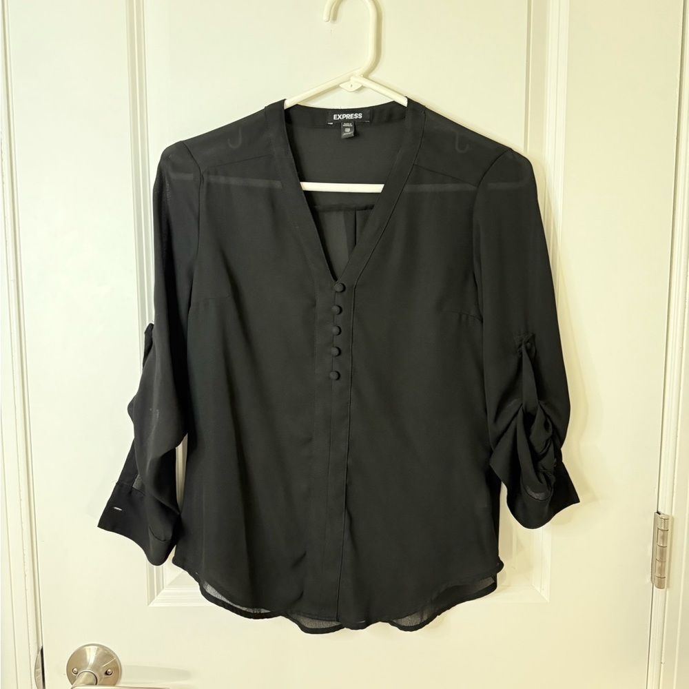 Express Semi Sheer Blouse